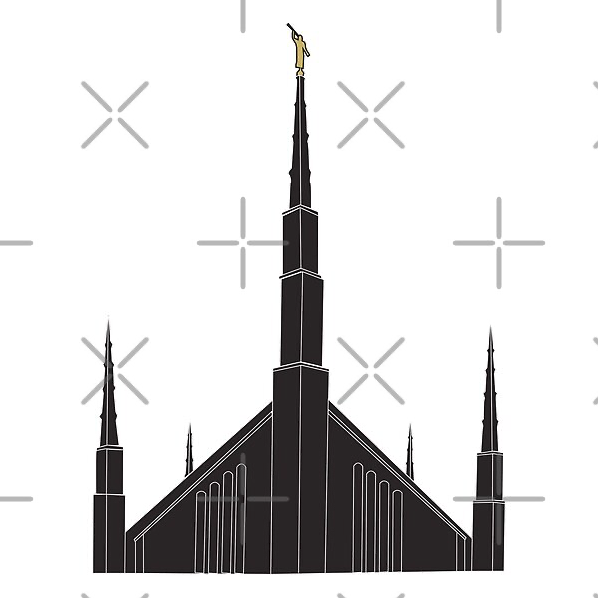 Boise LDS Temple Sticker with Angel Moroni on top